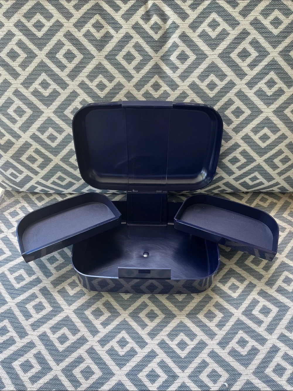 Navy Plastic Multi-Compartment Storage Box